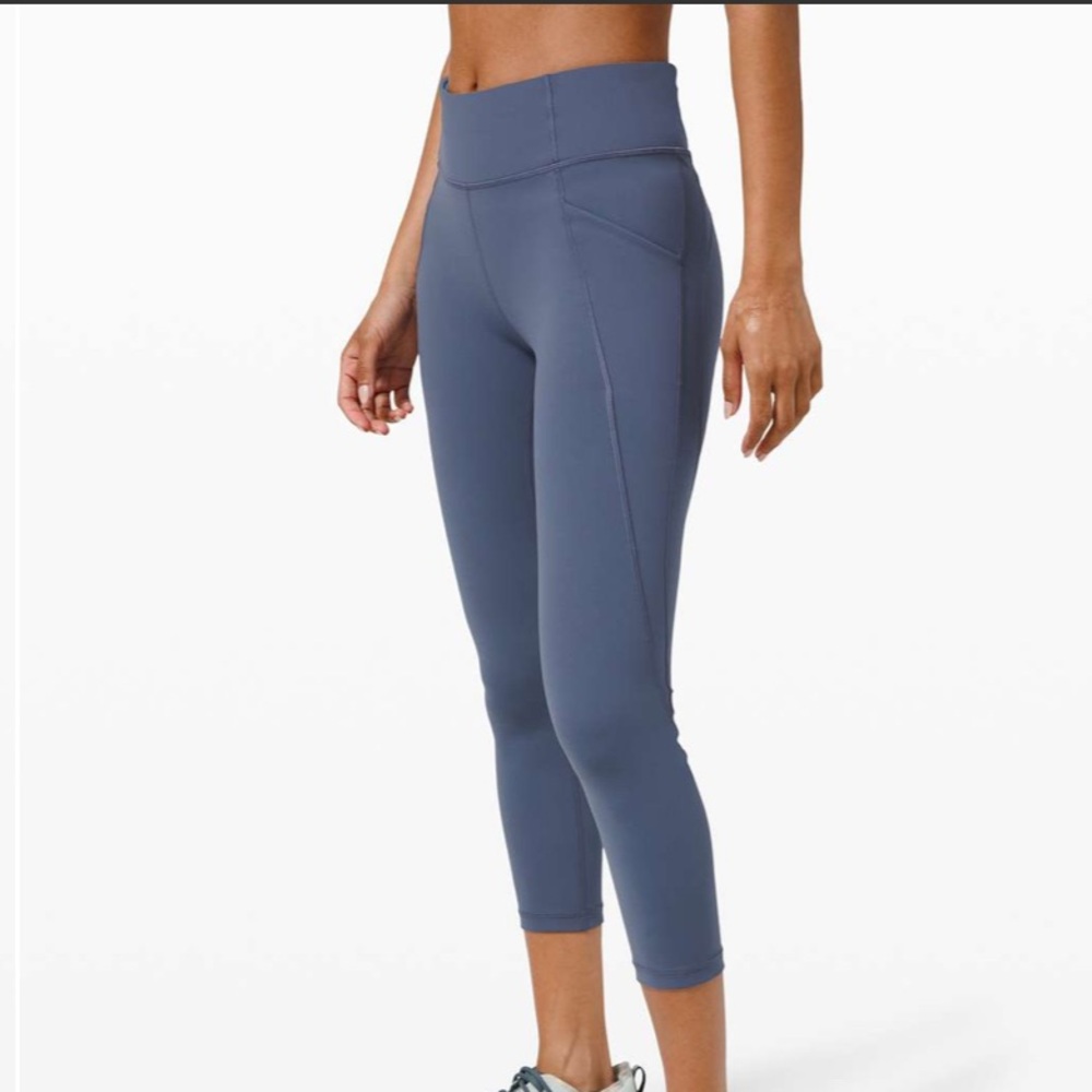 Lululemon Time To Sweat Crop 23" Legging in Ink Blue